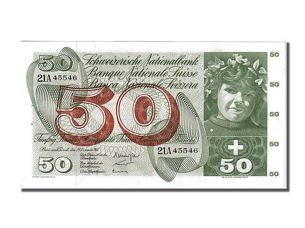 Banknote, Switzerland, 50 Franken, 1965, 1965-12-23, UNC(60-62)