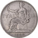 Moneda, Italia, Lira, 1928, Rome, BC+, Níquel, KM:62