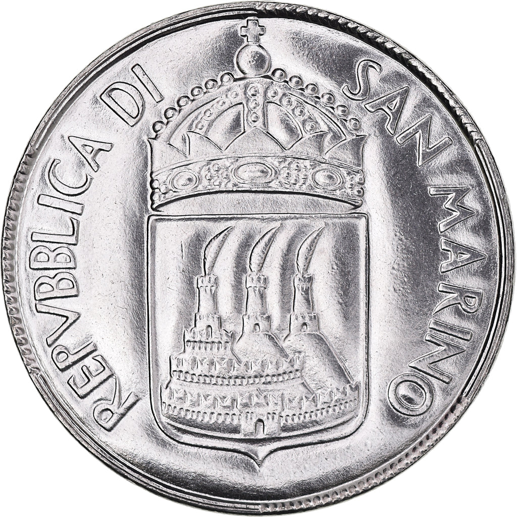 Münze, San Marino, 100 Lire, 1973, STGL, Stahl, KM:28