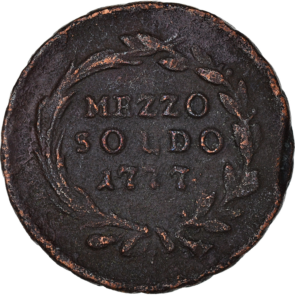 Coin, ITALIAN STATES, Mezzo soldo, 1777, Milan, EF(40-45), Cuivre, KM:184