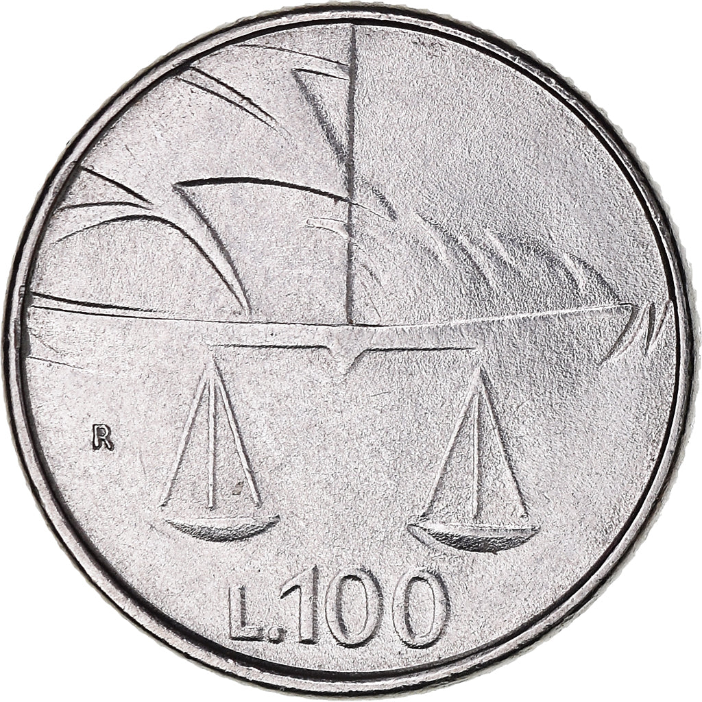 Moneda, San Marino, 100 Lire, 1990, Rome, MBC+, Acero, KM:254