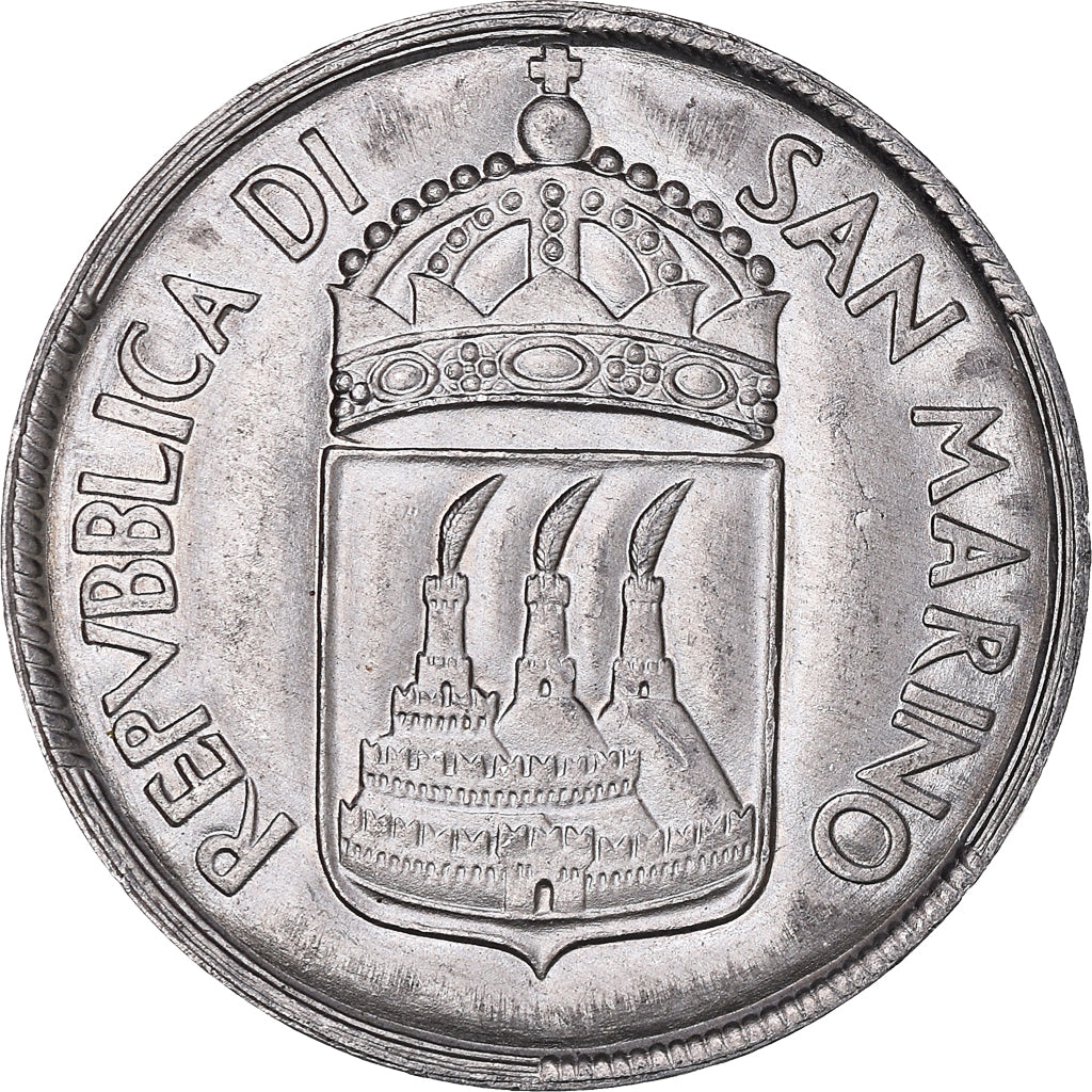 Moneda, San Marino, 10 Lire, 1973, Rome, SC, Aluminio, KM:25