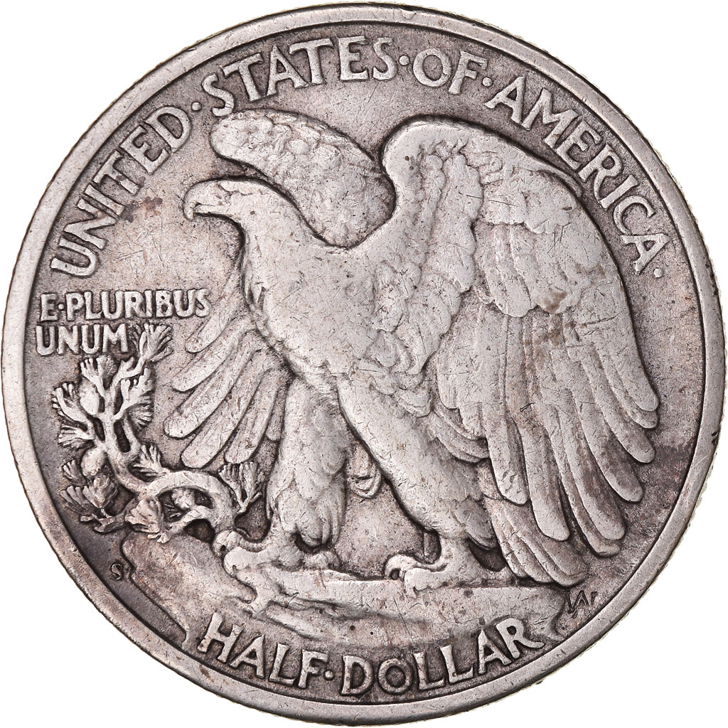 Coin, United States, Walking Liberty Half Dollar, Half Dollar, 1946, U.S. Mint
