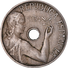 Monnaie, Espagne, 25 Centimos, 1934, TTB, Cupro-nickel, KM:751