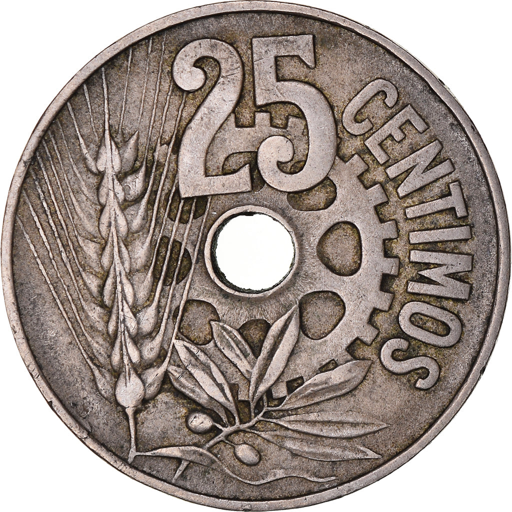 Monnaie, Espagne, 25 Centimos, 1934, TTB, Cupro-nickel, KM:751