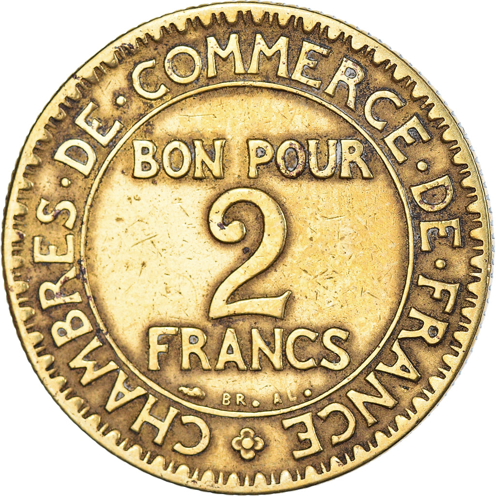 Coin, France, Chambre de commerce, 2 Francs, 1925, Paris, VF(20-25)