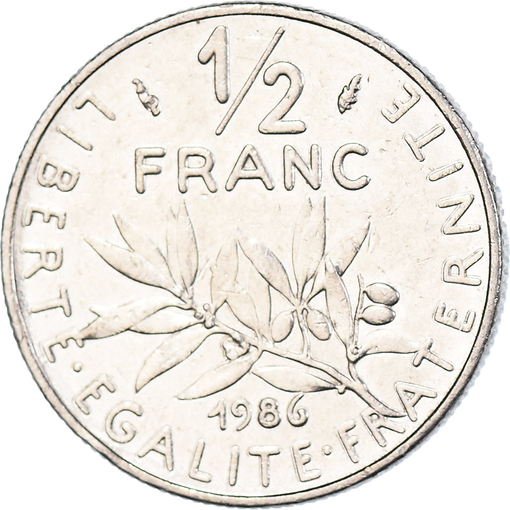 Monnaie, France, Semeuse, 1/2 Franc, 1986, Paris, TTB+, Nickel, KM:931.1