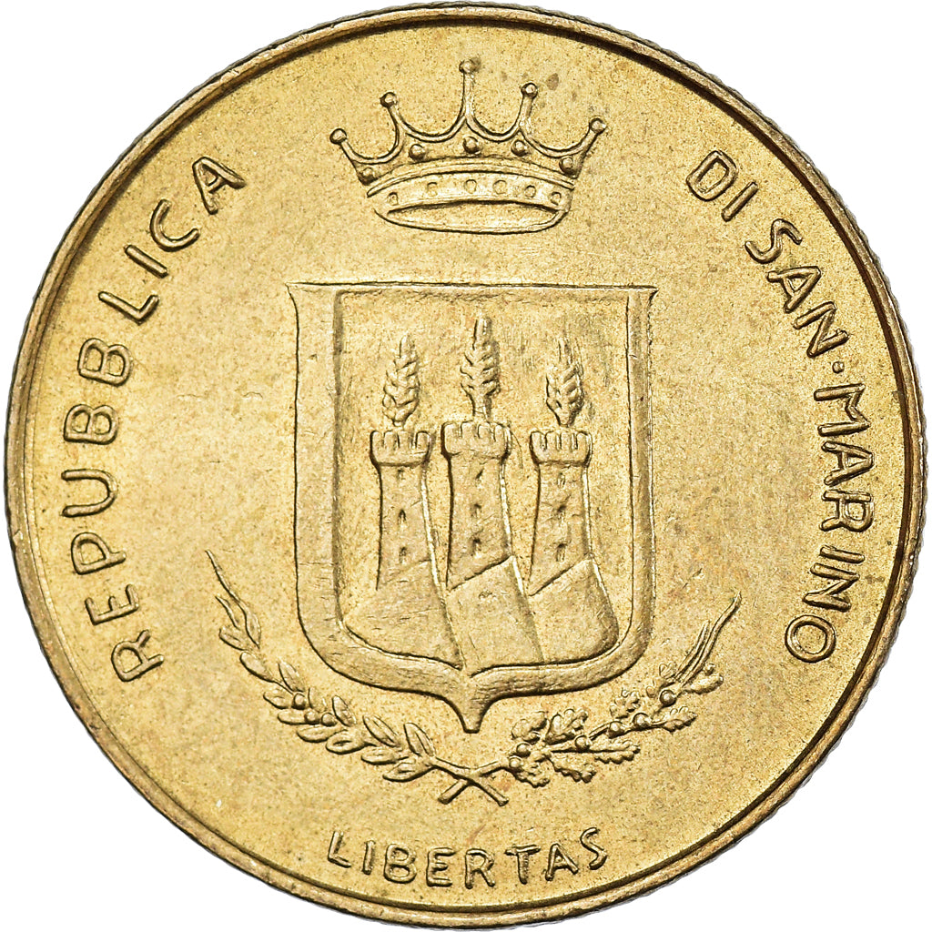 Moneda, San Marino, 200 Lire, 1983, Rome, BC+, Aluminio - bronce, KM:152