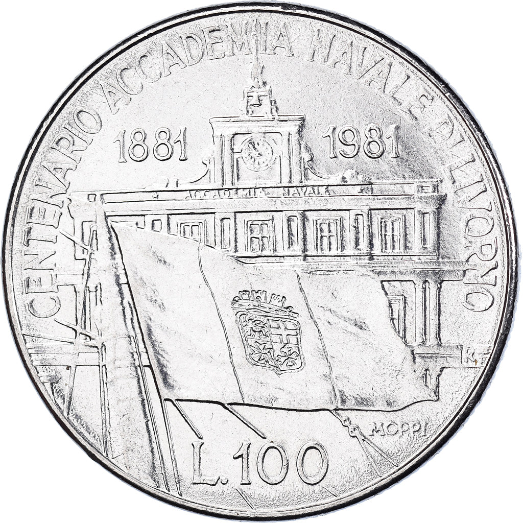 Moneta, Italia, 100 Lire, 1981, Rome, MB+, Acciaio inossidabile, KM:108