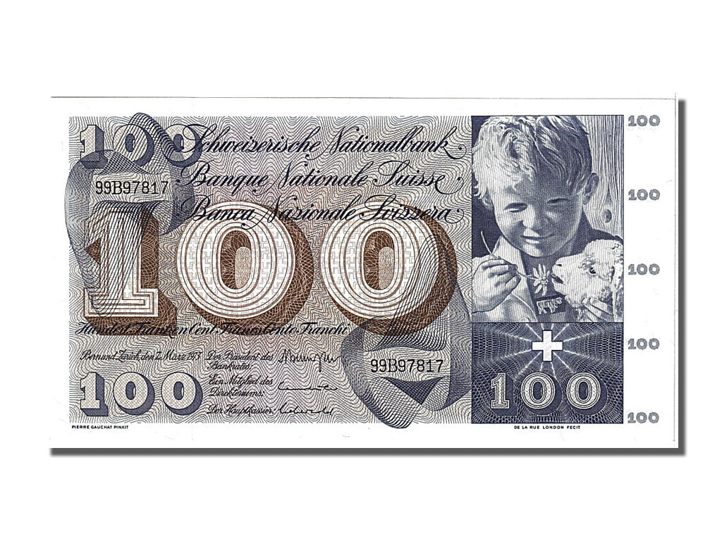 Suisse, 100 Francs type 1954-61