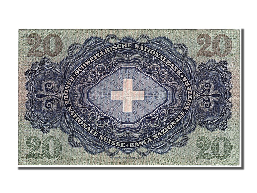 Banknote, Switzerland, 20 Franken, 1946, 1946-08-31, AU(50-53)