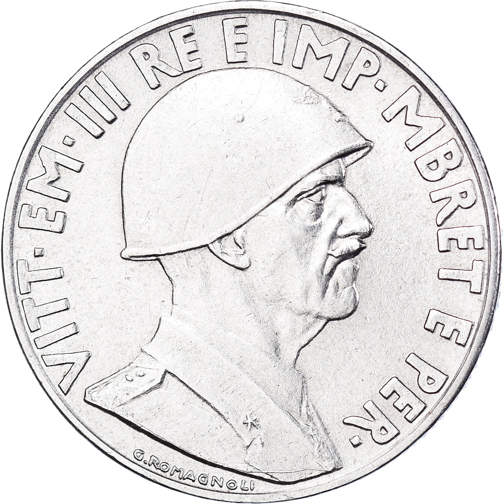 Coin, Albania, Vittorio Emanuele III, Lek, 1939, Rome, EF(40-45), Stainless