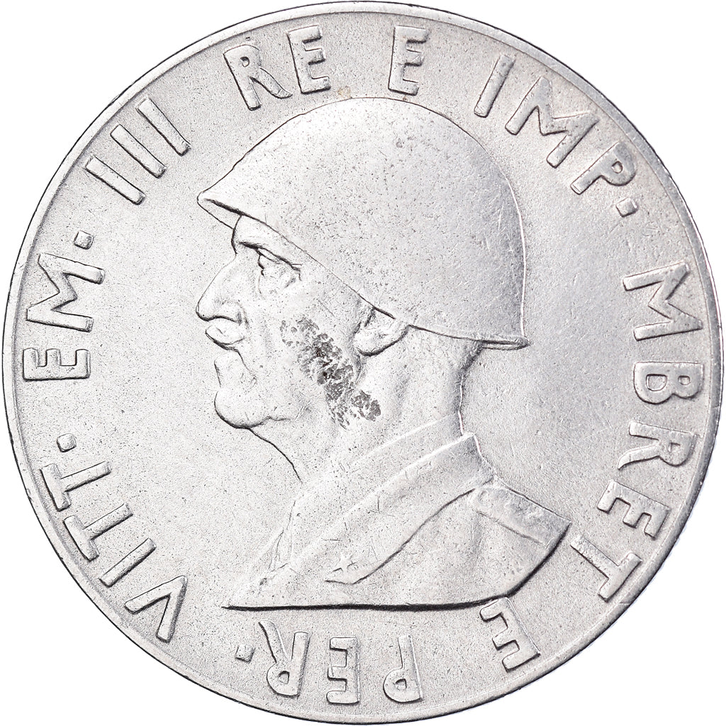 Coin, Albania, Vittorio Emanuele III, 2 Lek, 1939, Rome, EF(40-45), Stainless