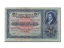 Switzerland, 20 Franken, 1949, KM #39q, 1949-01-20, VF(30-35), 23F