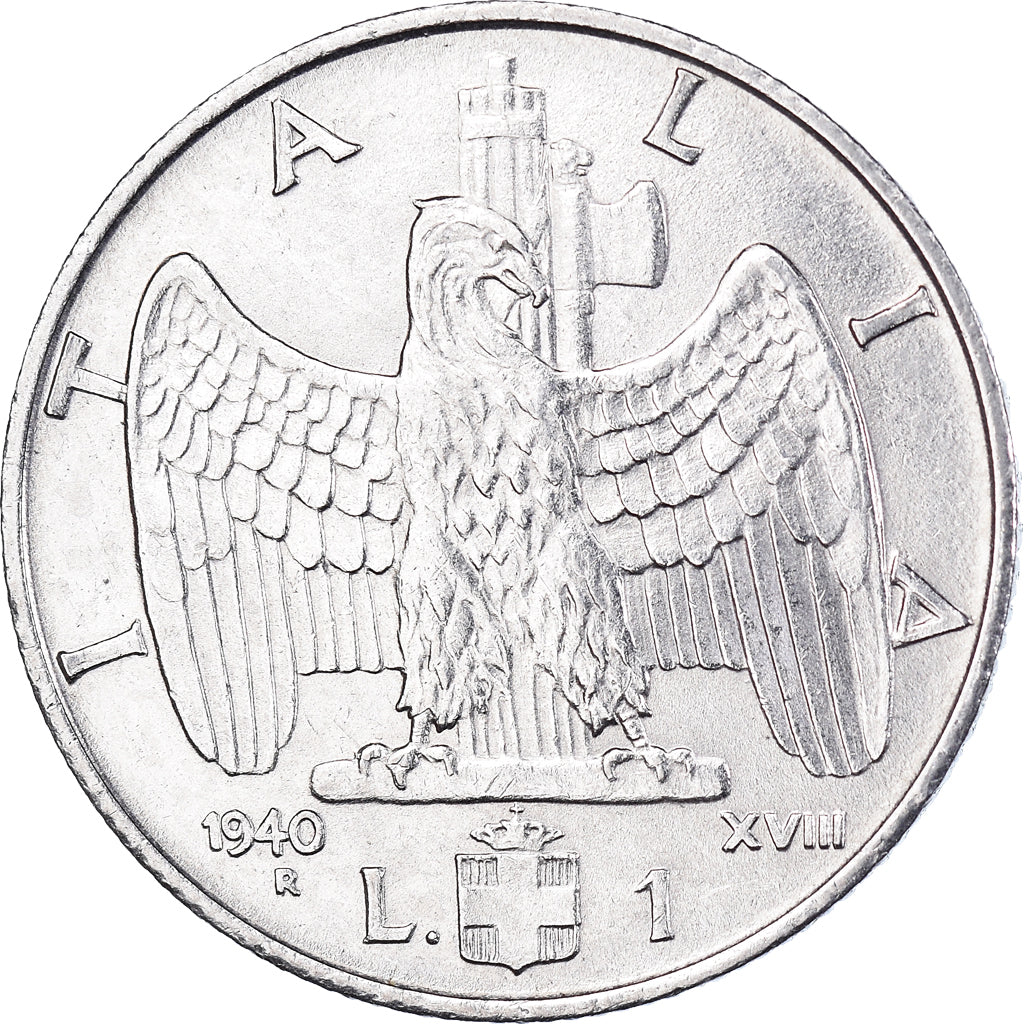 Moneta, Italia, Vittorio Emanuele III, Lira, 1940, Rome, BB+, Acciaio