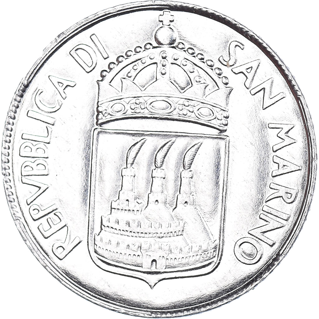 Moneda, San Marino, 2 Lire, 1973, Rome, SC, Aluminio, KM:23