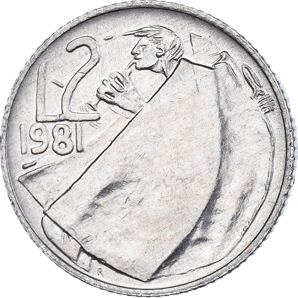 Münze, San Marino, 2 Lire, 1981, SS, Aluminium, KM:117
