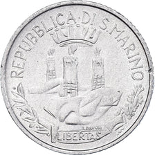 Coin, San Marino, 2 Lire, 1982, Rome, EF(40-45), Aluminum, KM:132