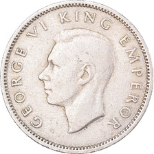 Moeda, Nova Zelândia, George VI, Shilling, 1947, EF(40-45), Cobre-níquel