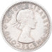 Moeda, Nova Zelândia, Elizabeth II, 6 Pence, 1956, EF(40-45), Cobre-níquel