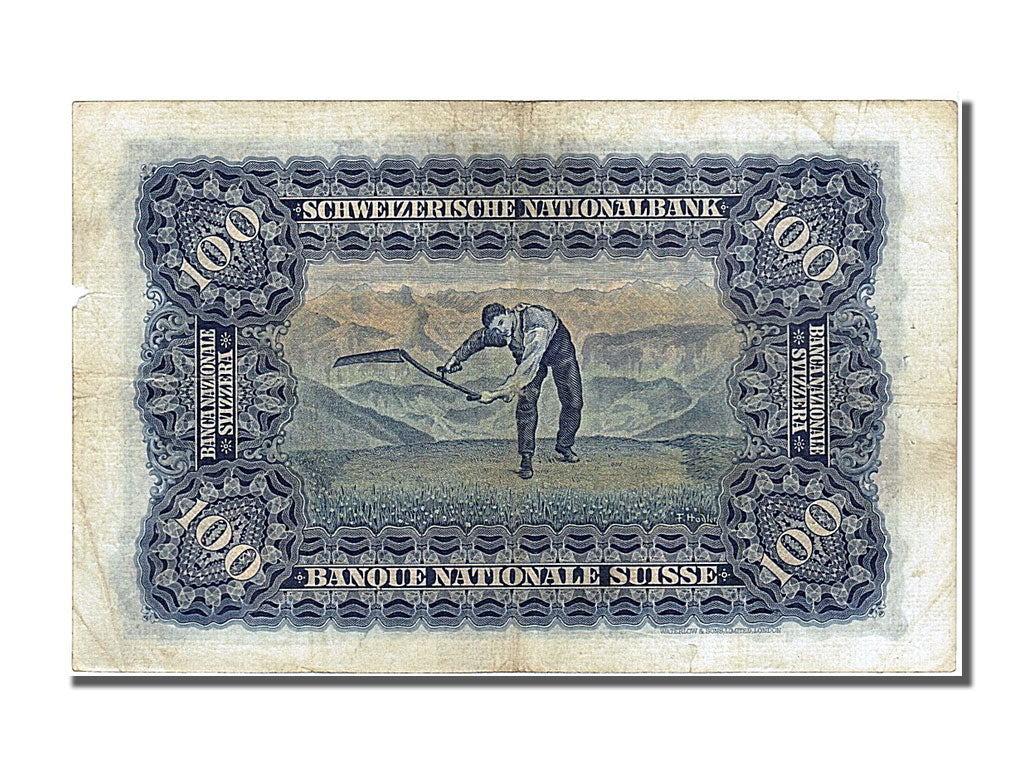 Switzerland, 100 Franken, 1924, KM #35a, 1924-04-01, EF(40-45), 4K