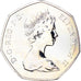 Coin, Great Britain, Elizabeth II, 50 Pence, 1973, AU(55-58), Copper-nickel