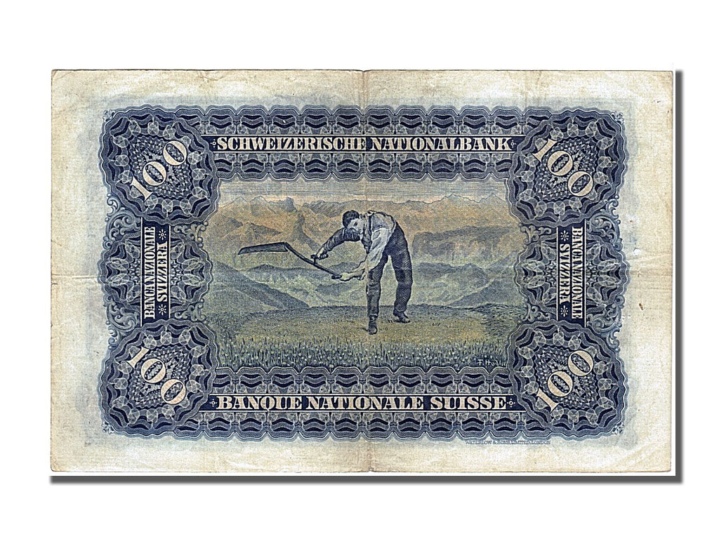 Switzerland, 100 Franken, 1924, KM #35a, 1924-04-01, EF(40-45), 3Z