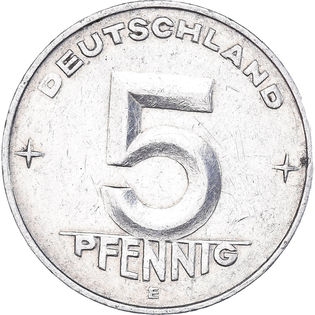 Monnaie, République démocratique allemande, 5 Pfennig, 1952, Muldenhütten