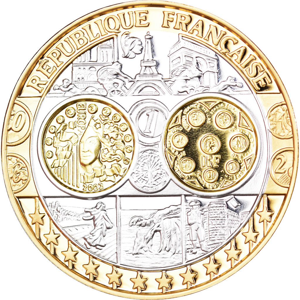 France, Medal, L'Europe, 2002, MS(65-70), Silver