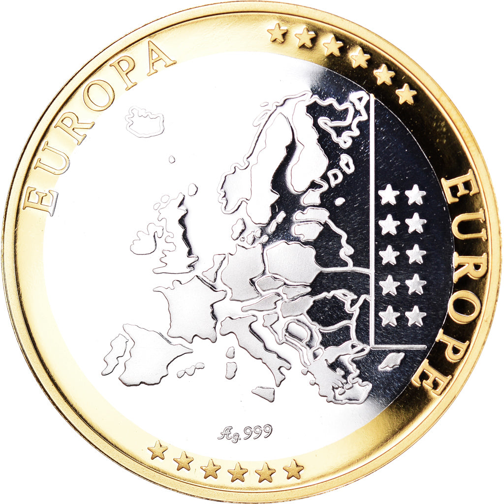 France, Medal, L'Europe, 2002, MS(65-70), Silver