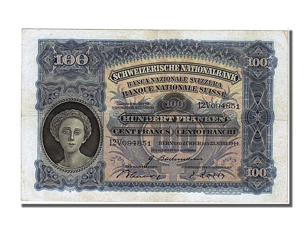 Suisse, 100 Francs type 1921-28