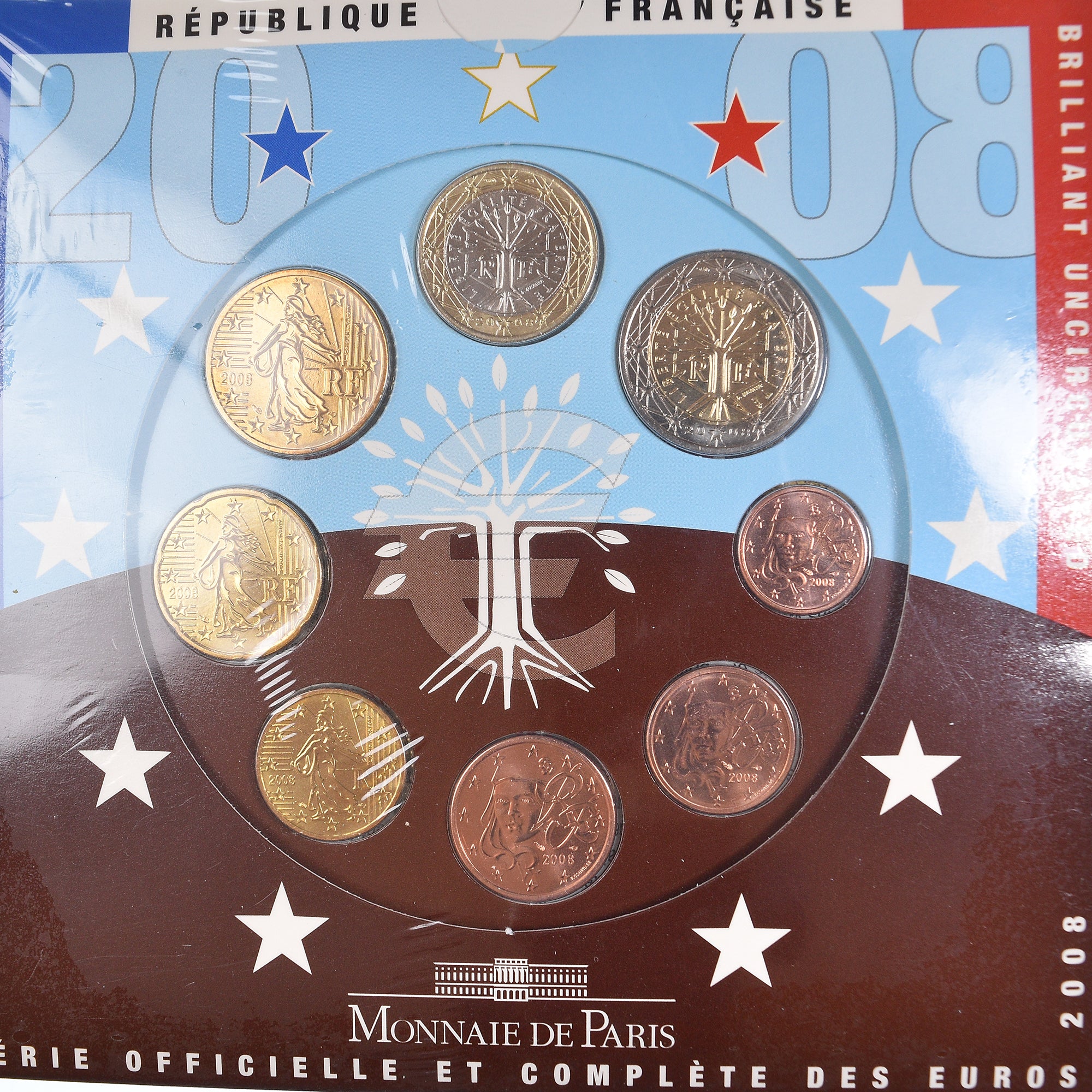 France, Euro-Set, 2008, MS(65-70), (No Composition)