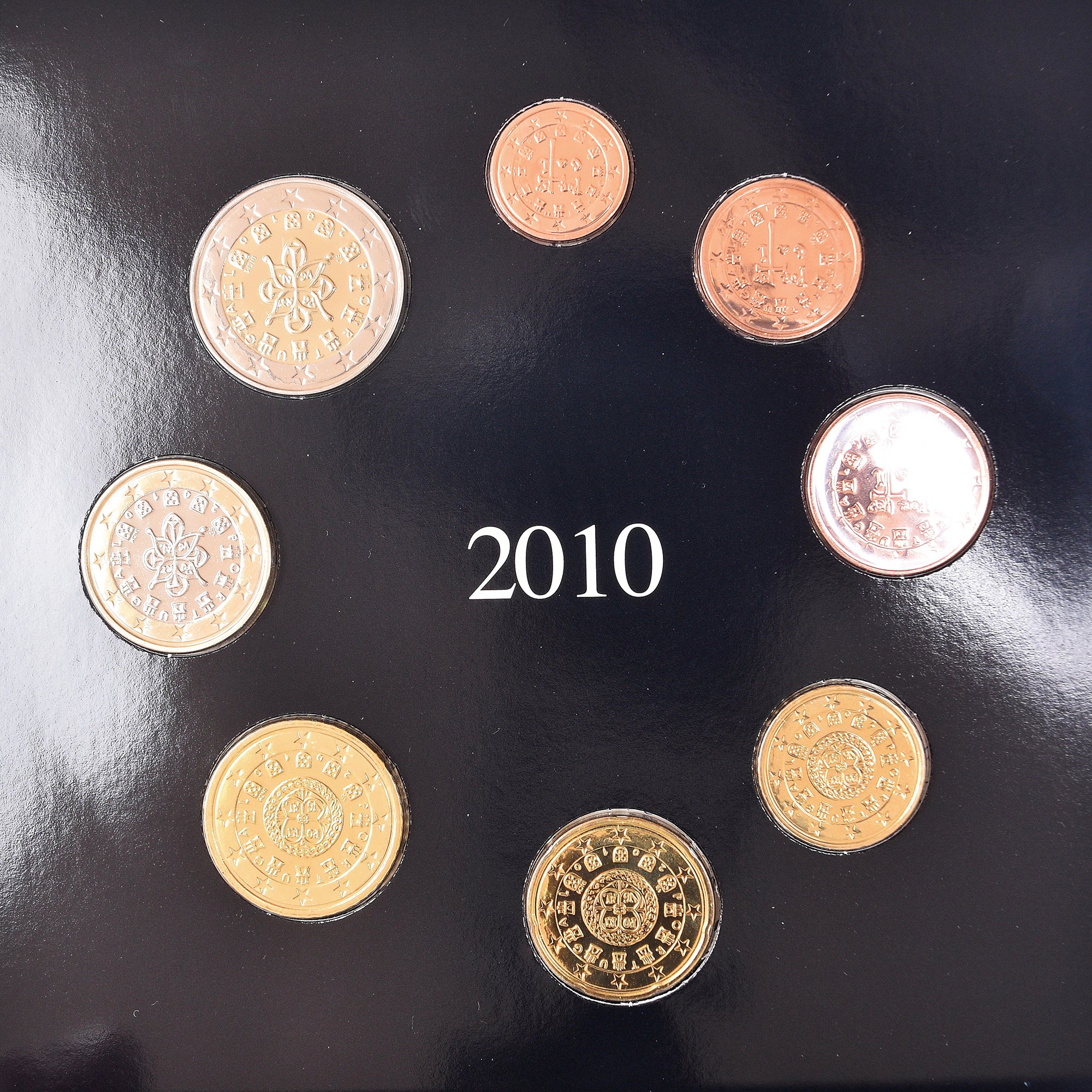 Portugal, Coffret, 2010, 1c à 2€, FDC