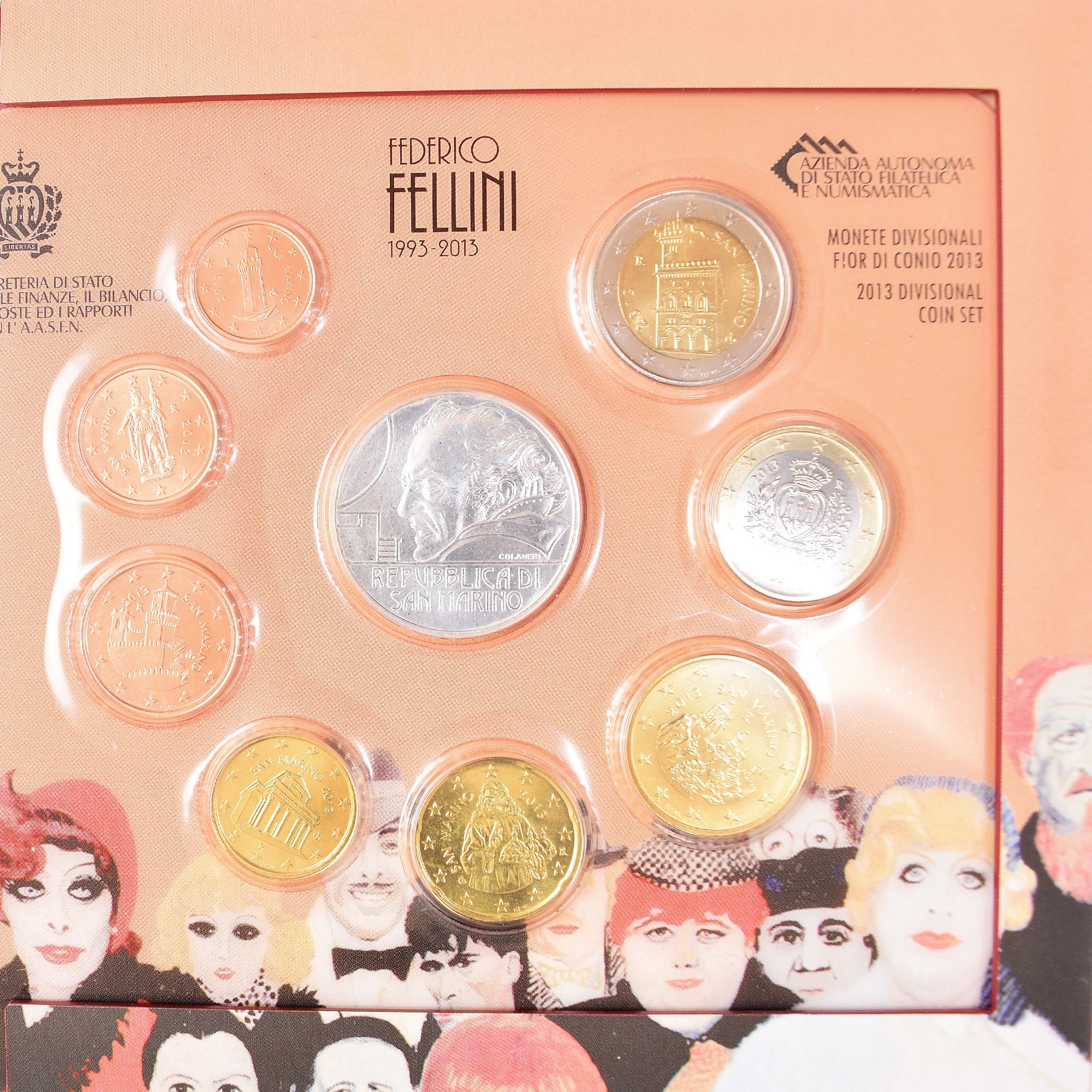 San Marino, Set, 2013, Federico Fellini., MS(65-70)
