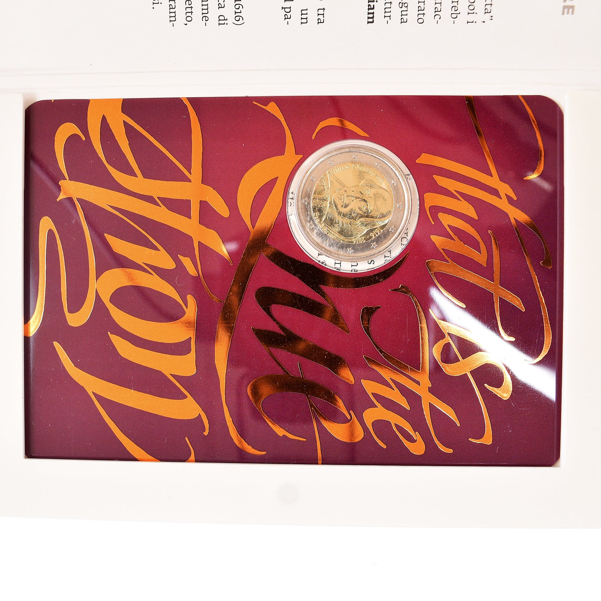 San Marino, 2 Euro, William Shakespeare, 400th anniversary, 2016, William