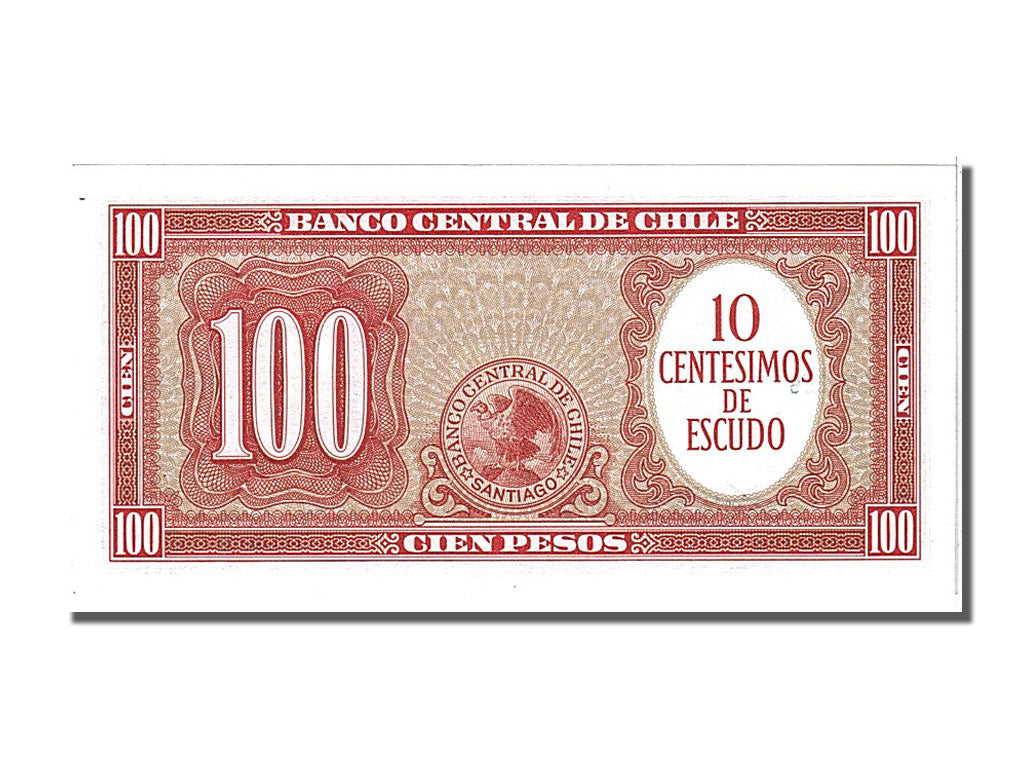 Banknote, Chile, 10 Centesimos on 100 Pesos, 1960, UNC(65-70)