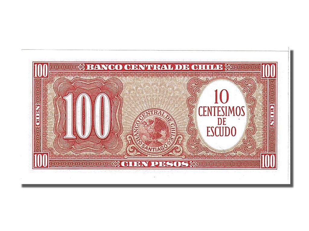 Banknote, Chile, 10 Centesimos on 100 Pesos, 1960, UNC(65-70)