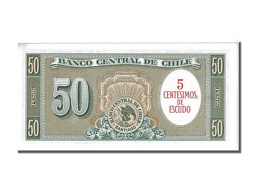 Chile, 5 Centesimos on 50 Pesos, 1960, KM #126b, UNC(65-70), 515608