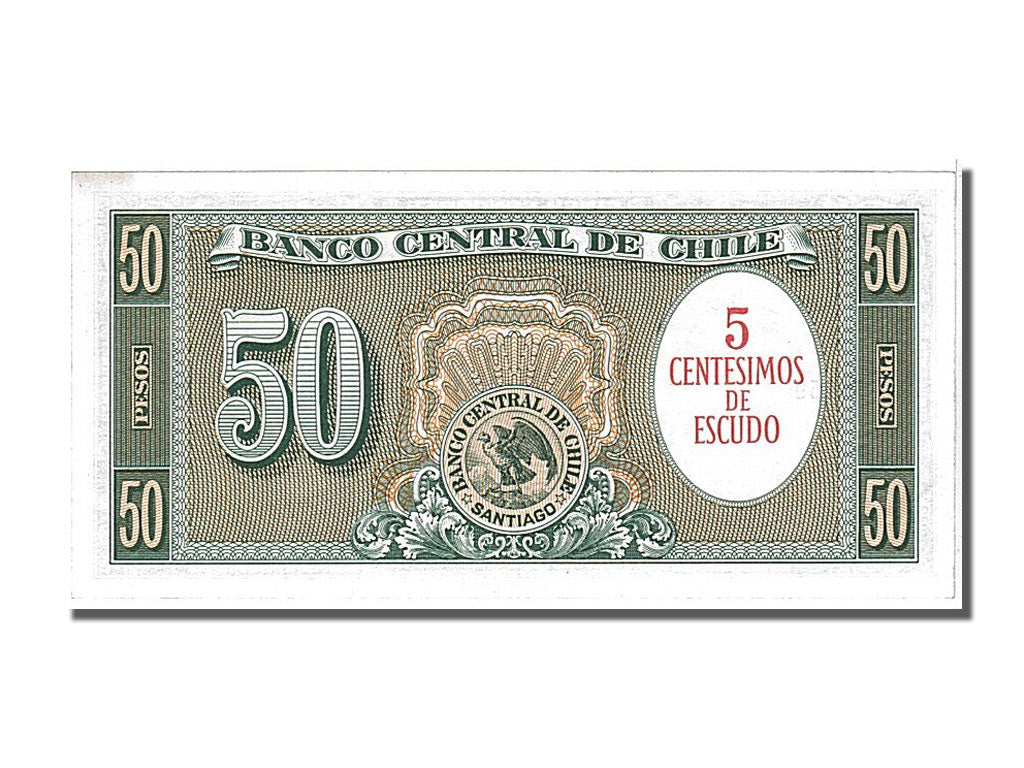 Billete, 5 Centesimos on 50 Pesos, 1960, Chile, UNC