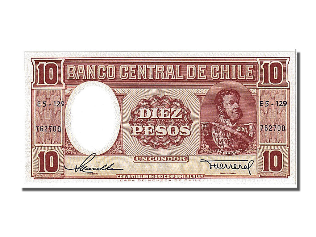 Chile, 10 Pesos = 1 Condor, 1958, KM #120, UNC(65-70), 762700