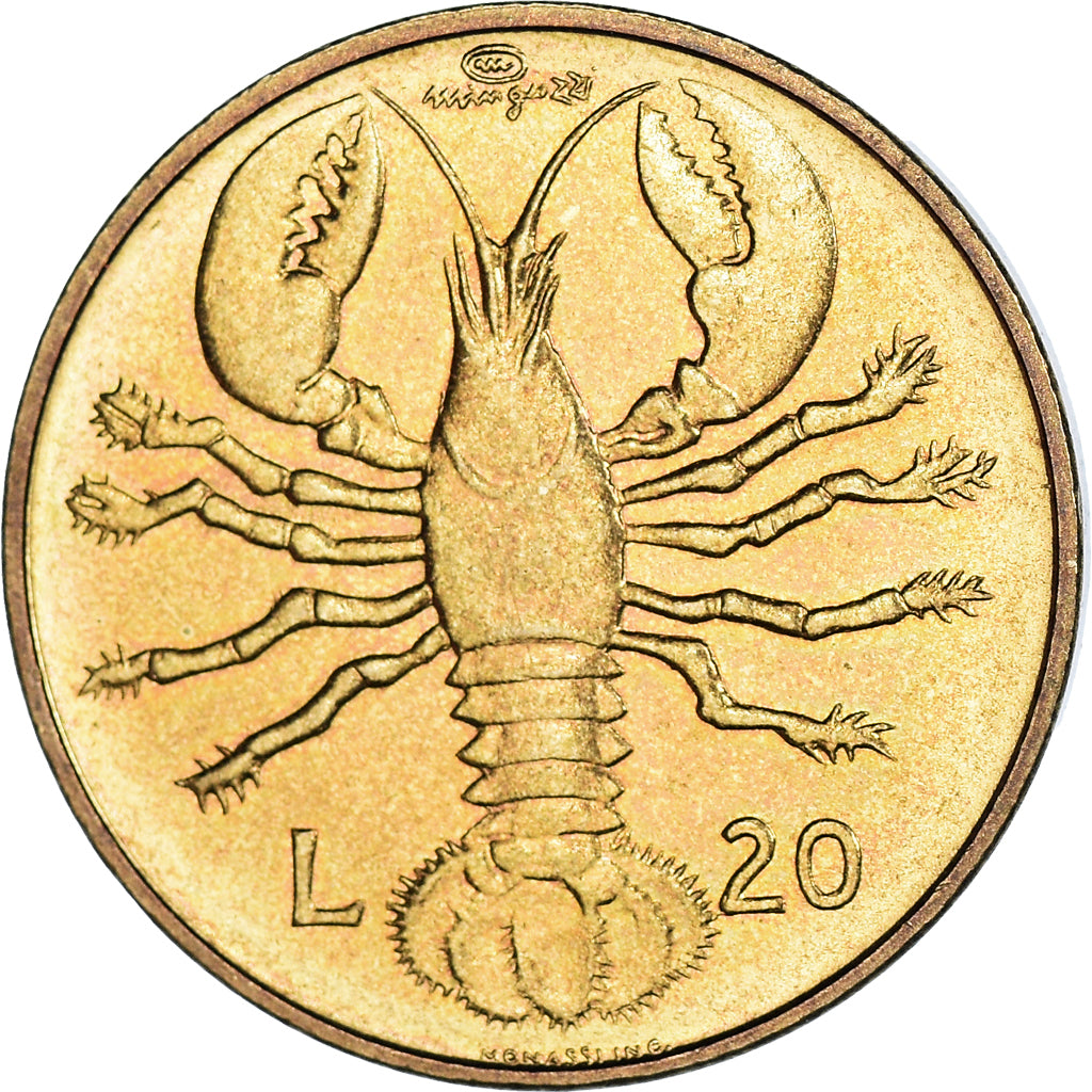 Münze, San Marino, 20 Lire, 1974, Rome, FDC, UNZ, Aluminum-Bronze, KM:34