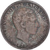 Coin, Spain, Alfonso XII, 10 Centimos, 1879, Barcelona, VF(20-25), Bronze