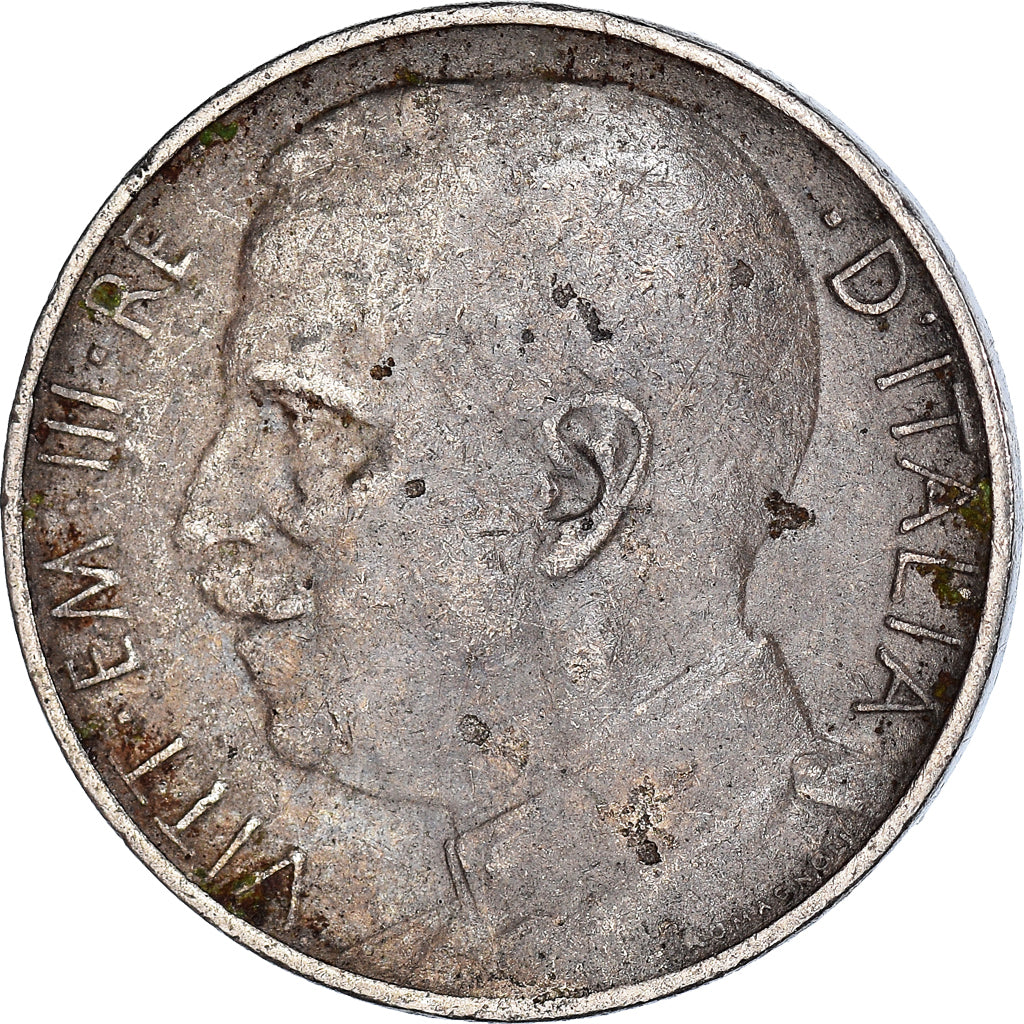 Moneta, Italia, Vittorio Emanuele III, 50 Centesimi, 1925, Rome, MB+, Nichel