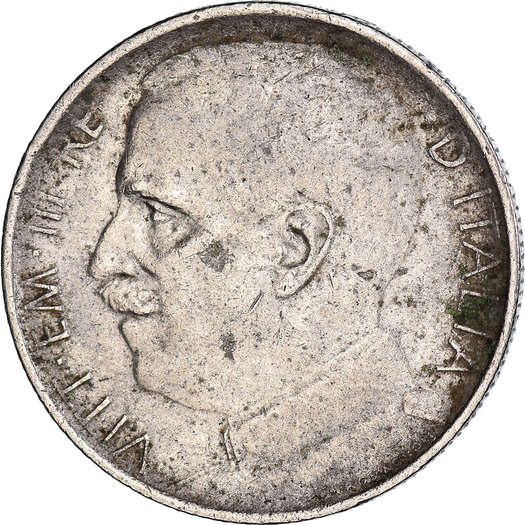 Moneta, Italia, Vittorio Emanuele III, 50 Centesimi, 1925, Rome, MB, Nichel