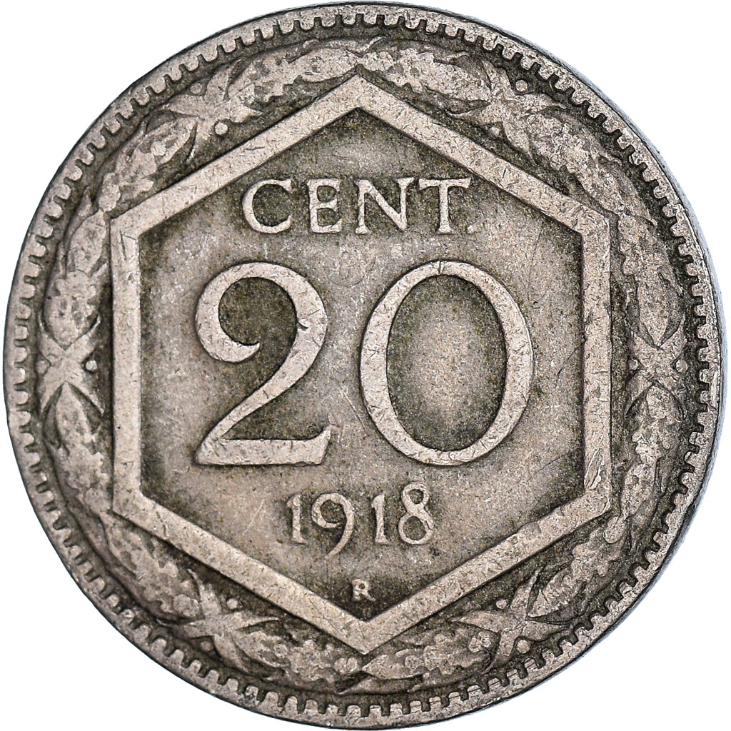 Coin, Italy, Vittorio Emanuele III, 20 Centesimi, 1918, Rome, VF(30-35)