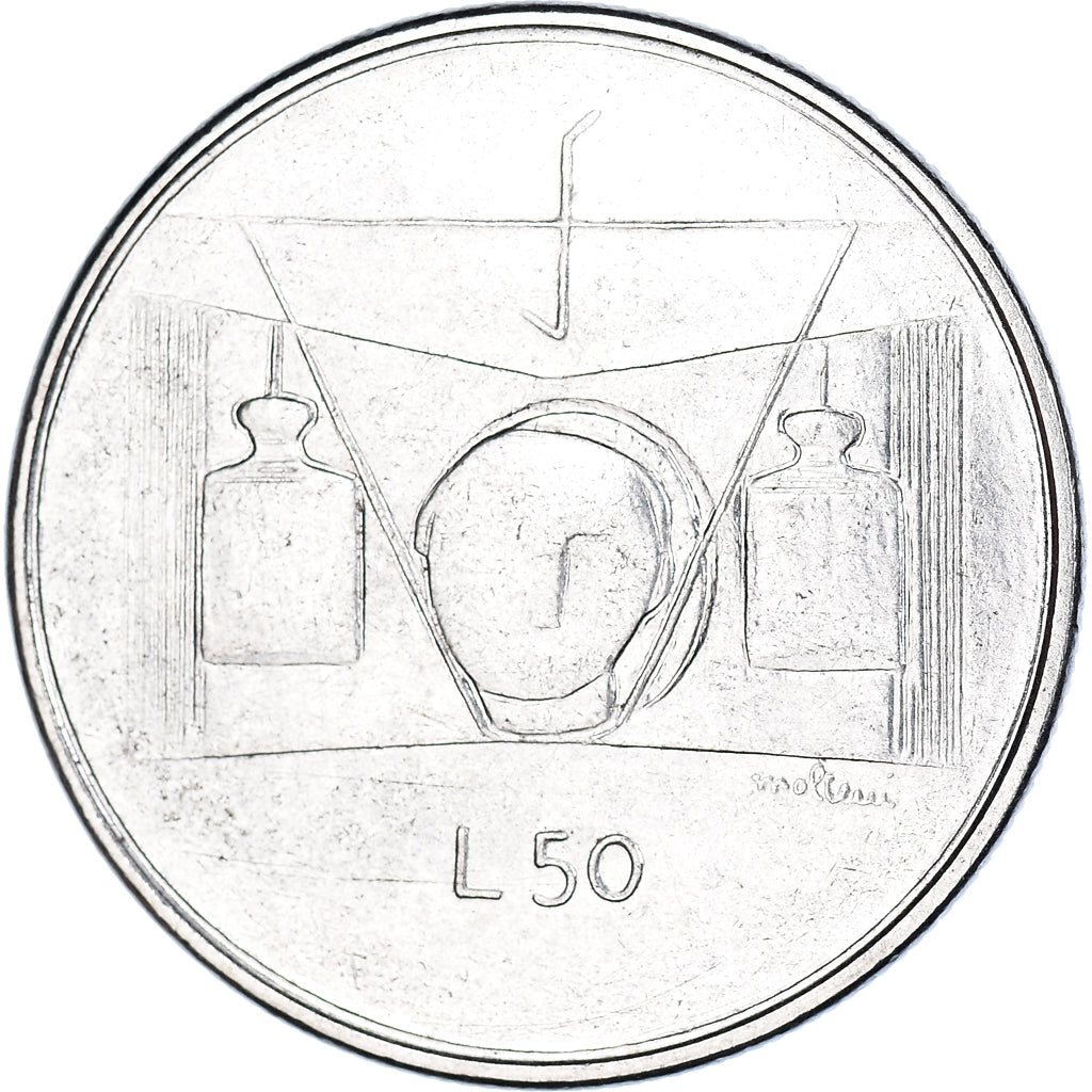 Monnaie, Saint Marin , 50 Lire, 1976, Rome, FDC, TTB, Acier, KM:56