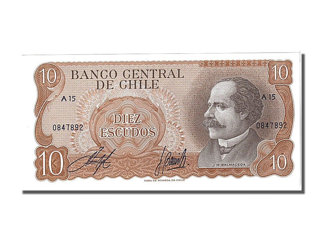 Banconote, Cile, 10 Escudos, 1962, FDS