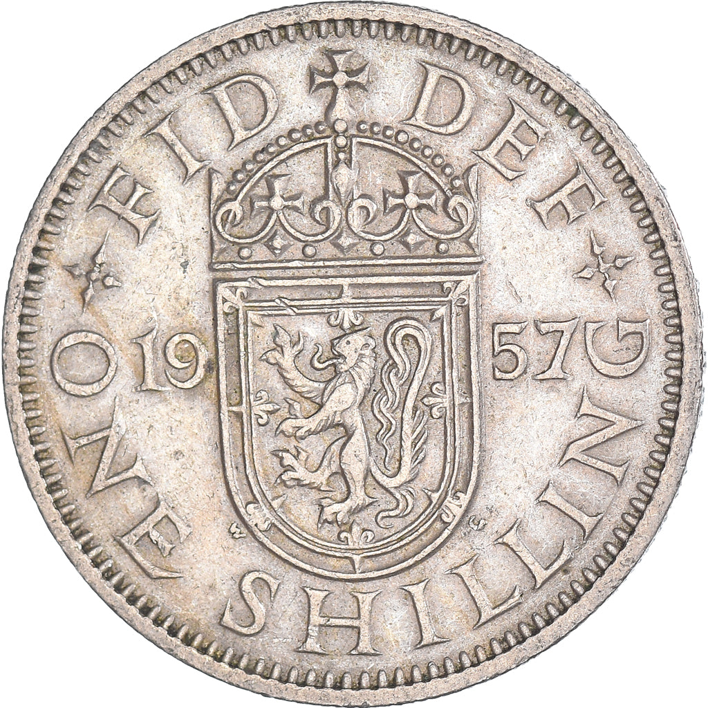 Munten, Groot Bretagne, Elizabeth II, Shilling, 1957, FR+, Cupro-nikkel, KM:904