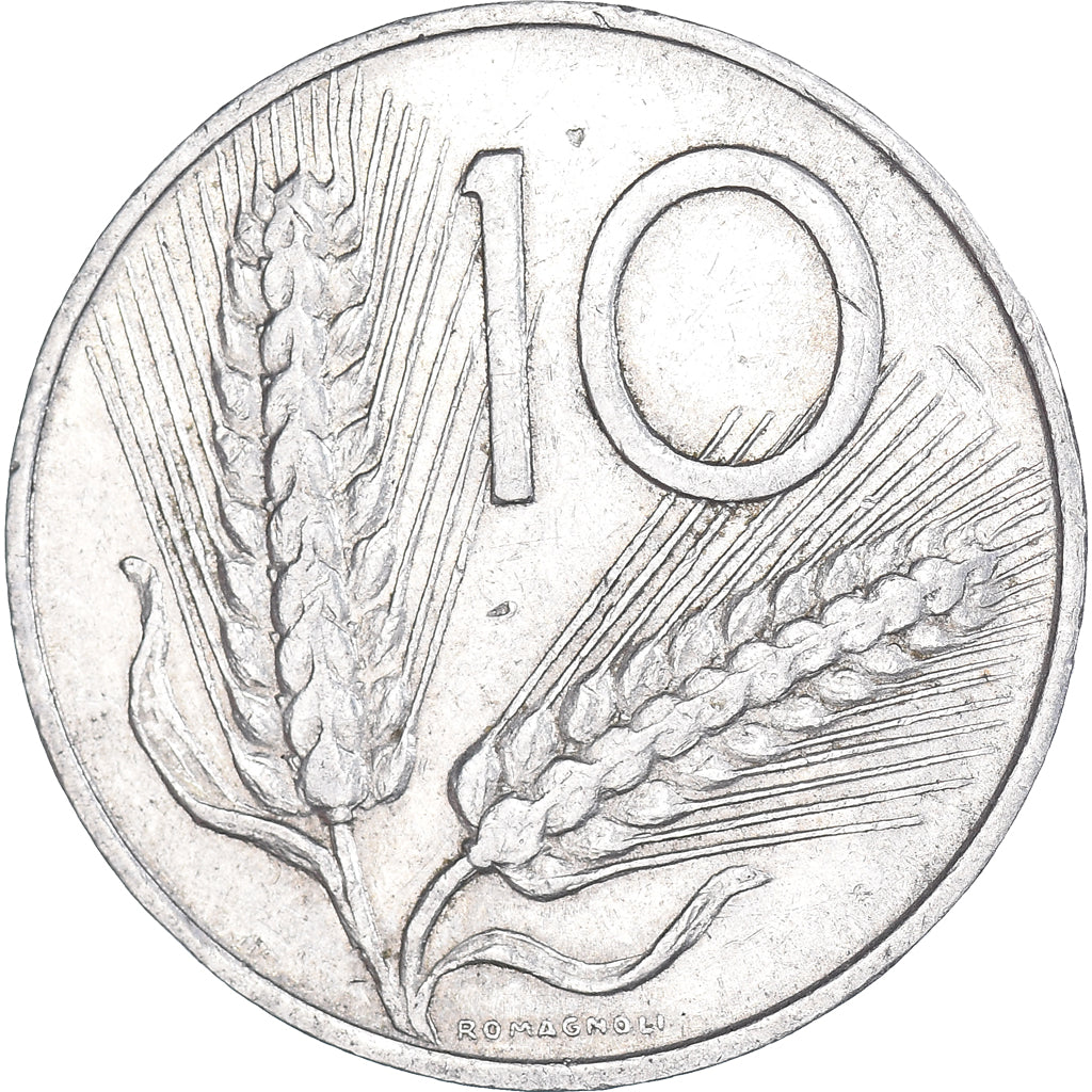 Münze, Italien, 10 Lire, 1971, Rome, S+, Aluminium