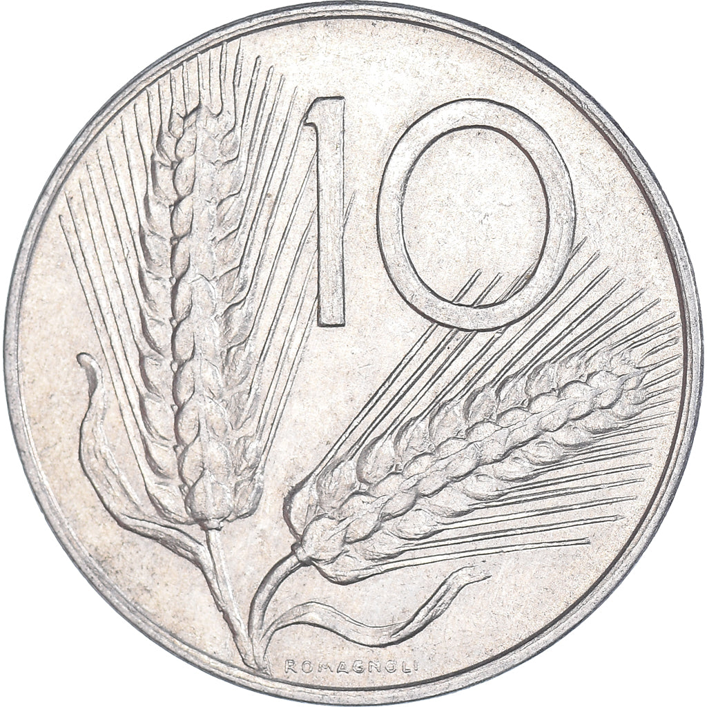 Moeda, Itália, 10 Lire, 1977, Rome, EF(40-45), Alumínio, KM:93